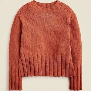 J. Crew Marina Sweater In Textured Cotton Blend - Toasted Paprika